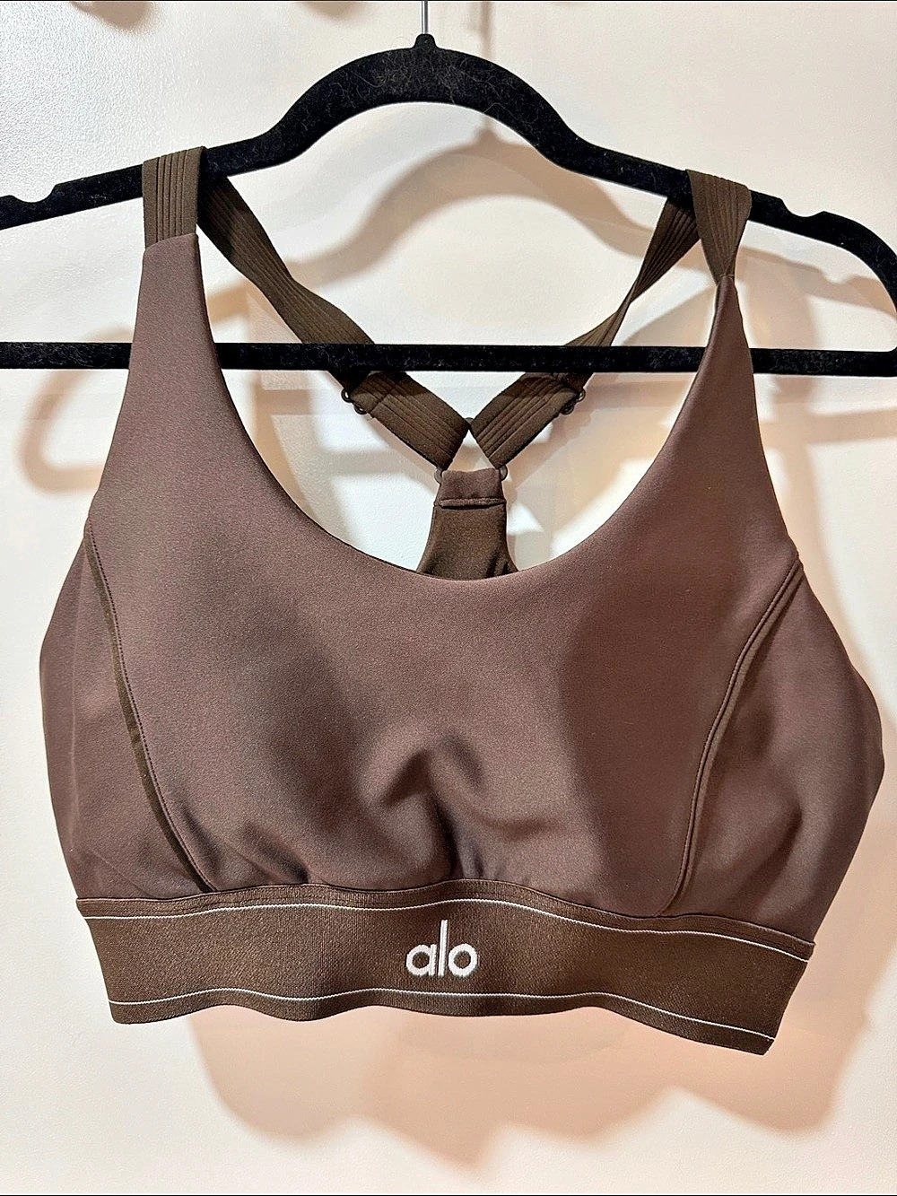 Alo Sports Bra in Espresso Size Large Like New
